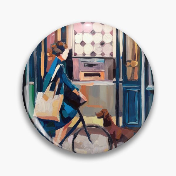 Aperçu de l'œuvre Promenade matinale à vélo à Montmartre, peinture impressionniste créée et vendue par CARRAANN.