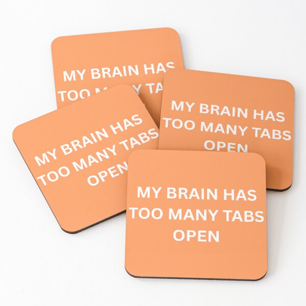 Item preview, My Brain Has Too Many Tabs Open Funny Sticker designed and sold by isaacsutton18.