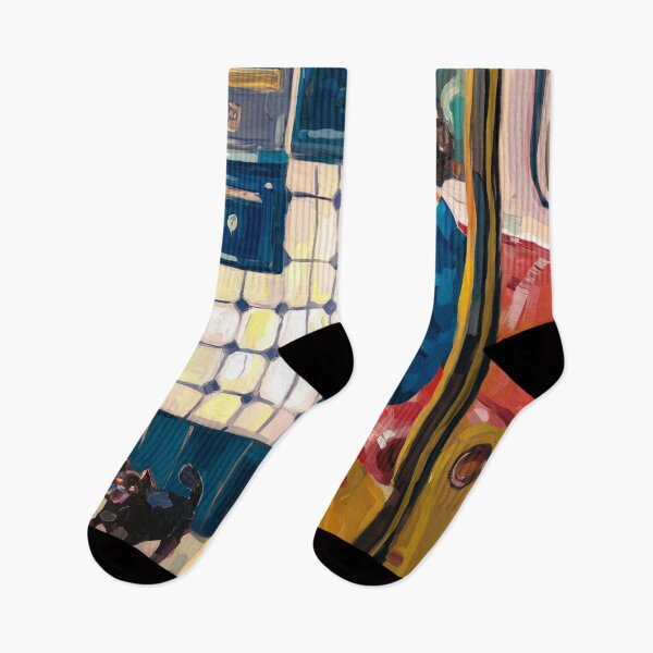 Item preview, Waiting for the Metro with Her Dog, Impressionist Painting designed and sold by CARRAANN.