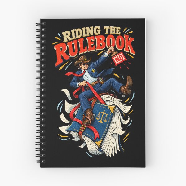 Item preview, Riding the Rulebook Rodeo Lawyer Bureaucracy Stamp Art designed and sold by SVox.