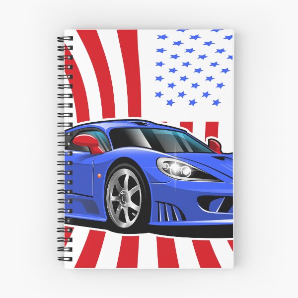 Item preview, Saleen S7 Red and Blue colors With USA Flag Background designed and sold by Juan-Art-22.