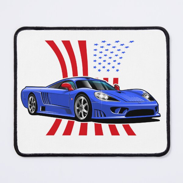 Item preview, Saleen S7 Red and Blue colors With USA Flag Background designed and sold by Juan-Art-22.