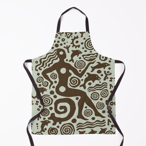 Item preview, Ancient Ocean Goddess Petroglyph Art designed and sold by RamyGallery.