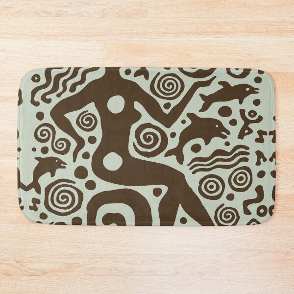 Item preview, Ancient Ocean Goddess Petroglyph Art designed and sold by RamyGallery.