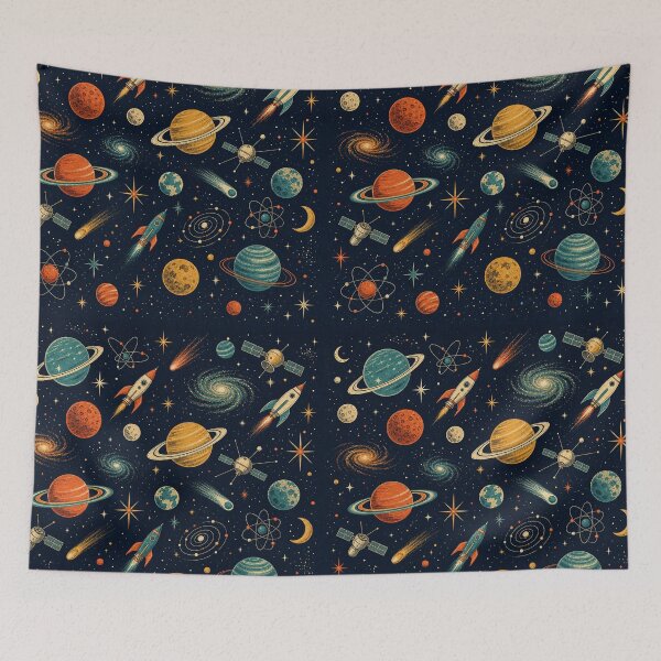 Item preview, Retro Space Age Mid Century Cosmic Pattern designed and sold by frumixart.