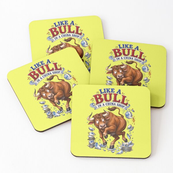 Item preview, Like a Bull in a China Shop Funny Clumsy Beast Teacups designed and sold by SVox.
