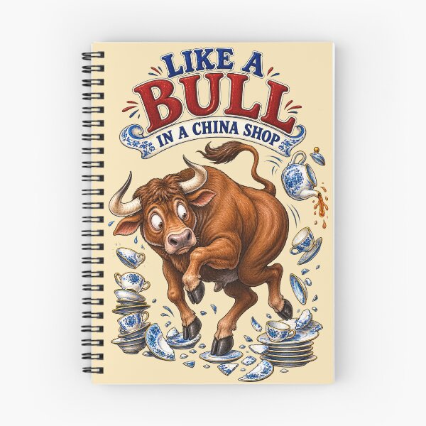 Item preview, Like a Bull in a China Shop Funny Clumsy Beast Teacups designed and sold by SVox.