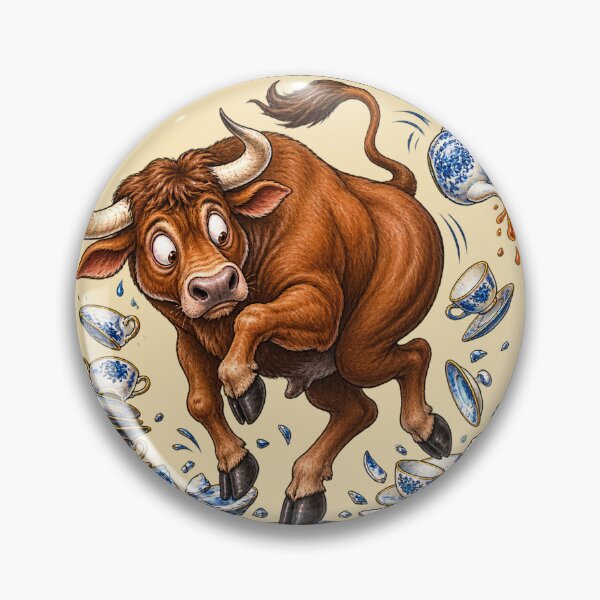 Item preview, Like a Bull in a China Shop Funny Clumsy Beast Teacups designed and sold by SVox.