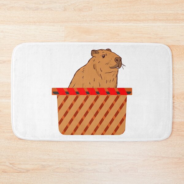 Item preview, Cute Capybara in a Basket designed and sold by NAMASTHE WORLD.