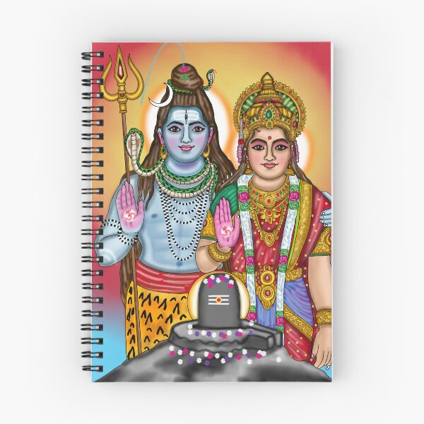 Item preview, Lord Shiva Parvati Digital Drawing | Divine Hindu Couple Artwork designed and sold by Harshit_Digital_Arts.