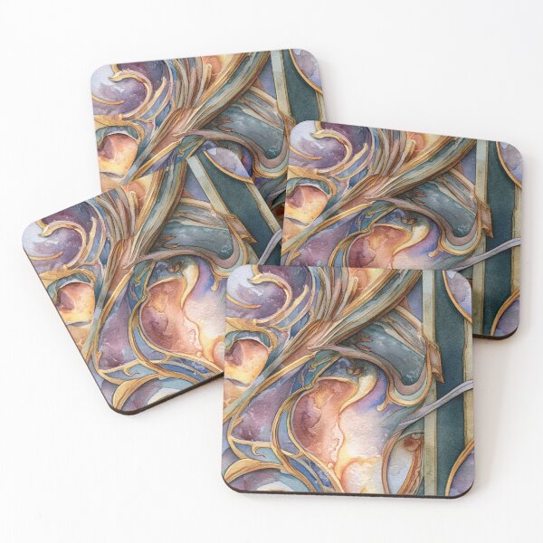 Item preview, Arcane Art Nouveau Fantasy Watercolor Swirls designed and sold by DeePat77.