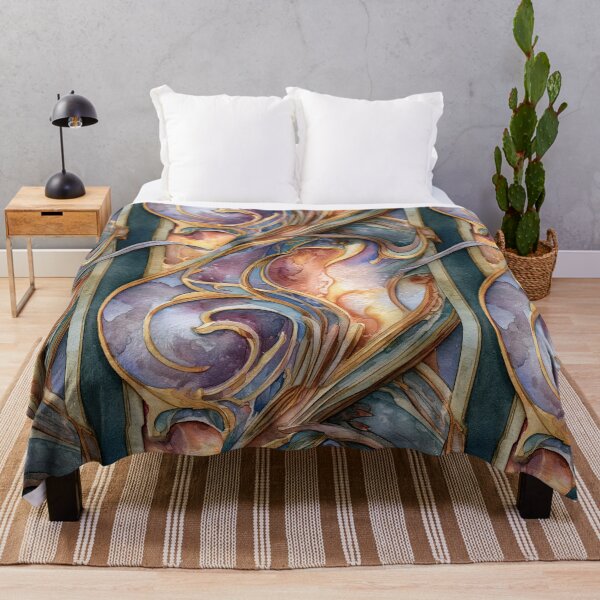 Item preview, Arcane Art Nouveau Fantasy Watercolor Swirls designed and sold by DeePat77.