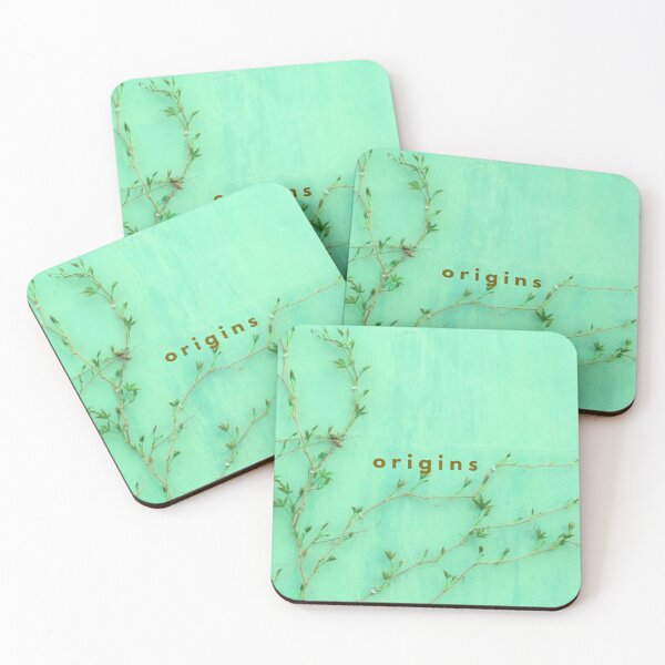 Item preview, Green Vines Turquoise Botanical Minimalist Art Origins designed and sold by ORIGINS LINES.
