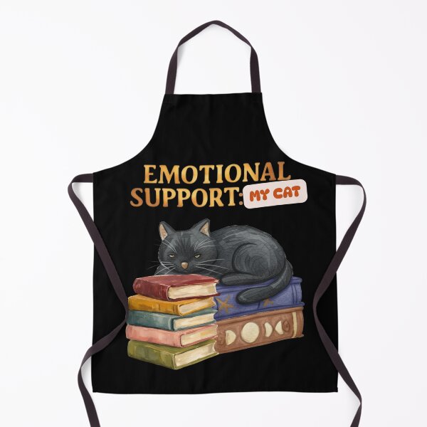 Item preview, Official Emotional Support Witch Cat - Black Cat Grimoire Illustration designed and sold by Karitza Daniela.