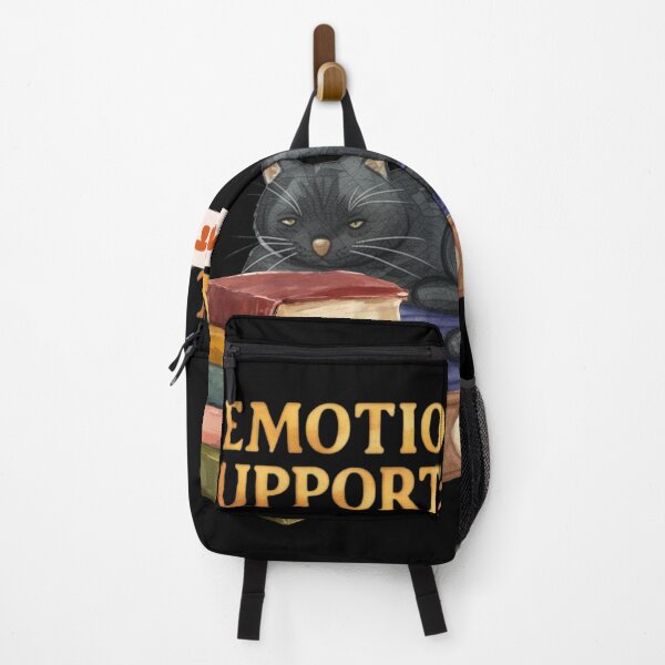 Item preview, Official Emotional Support Witch Cat - Black Cat Grimoire Illustration designed and sold by Karitza Daniela.