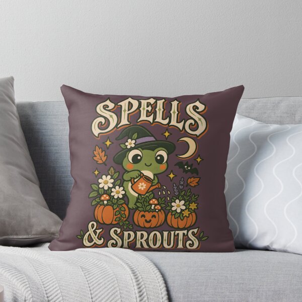 Item preview, Spells & Sprouts – Cute Witch Frog Garden designed and sold by  MAD's Recreation Studio.