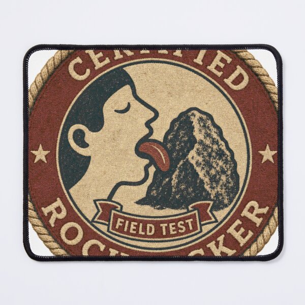Item preview, Certified Rock Licker Vintage Field Test Badge designed and sold by BoosterShop.