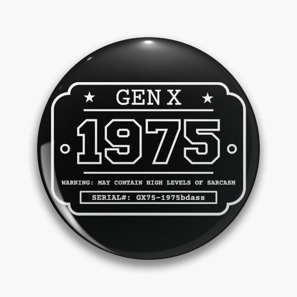 Item preview, 1975 GEN X Badge Vintage Industrial Label Generation X Design Retro Birthday Year designed and sold by HYPNK.