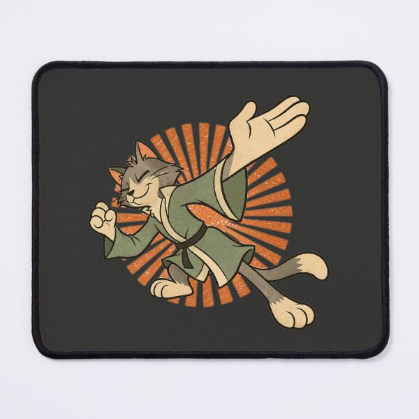 Item preview, Cozy Vintage Kung Fu Cat. Retro Martial Arts Cartoon designed and sold by Amyay.