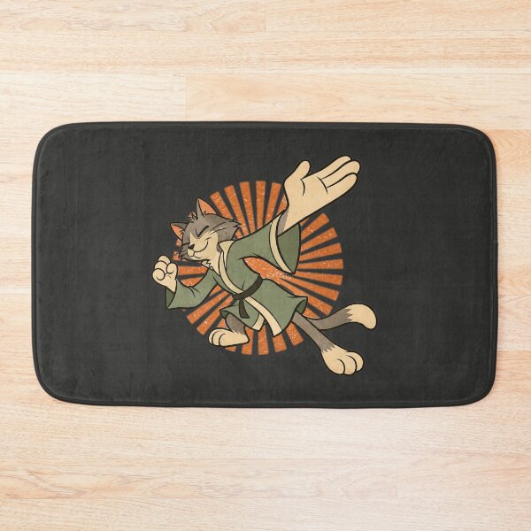 Item preview, Cozy Vintage Kung Fu Cat. Retro Martial Arts Cartoon designed and sold by Amyay.