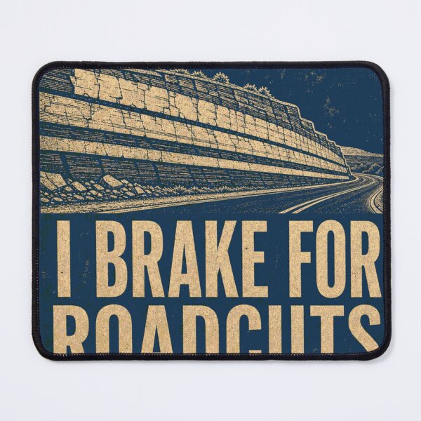 Item preview, I Brake For Roadcuts Vintage Enamel Sign designed and sold by BoosterShop.