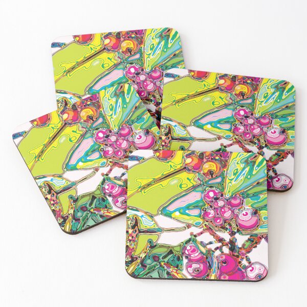 Item preview, Modern Pop Abstract Painting Fruit Garden in Electric Colors designed and sold by cremedecolor.