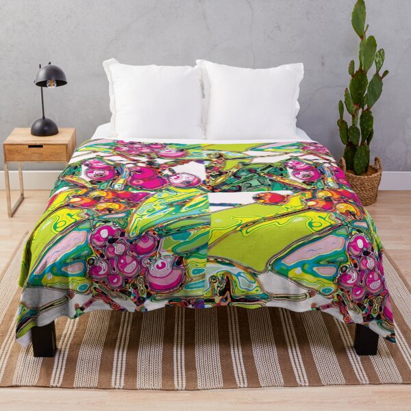 Item preview, Modern Pop Abstract Painting Fruit Garden in Electric Colors designed and sold by cremedecolor.