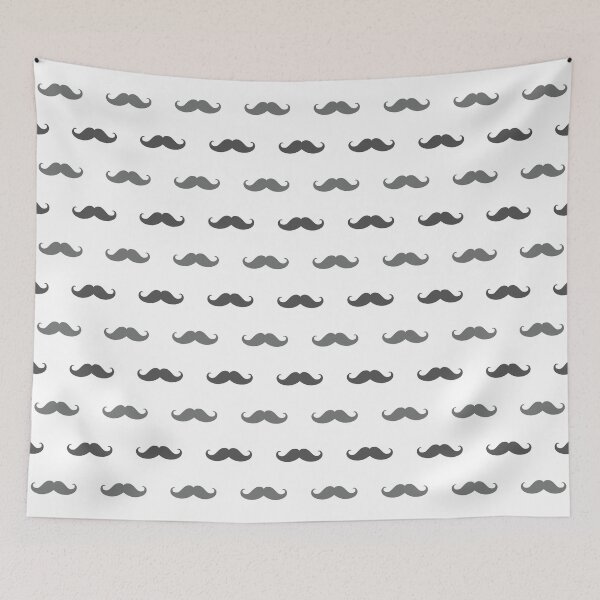 Aperçu de l'œuvre Motif classique de moustache de guidon noir créée et vendue par ModdiesColors.