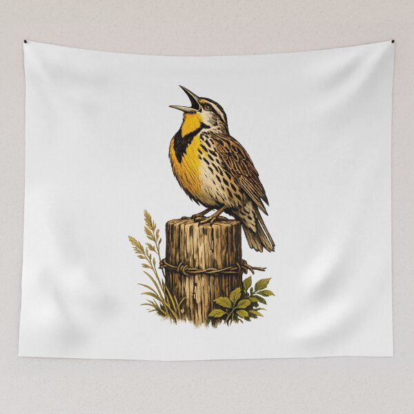 Item preview, A western prairie dog sings on a fence post. designed and sold by Daily Quirk.