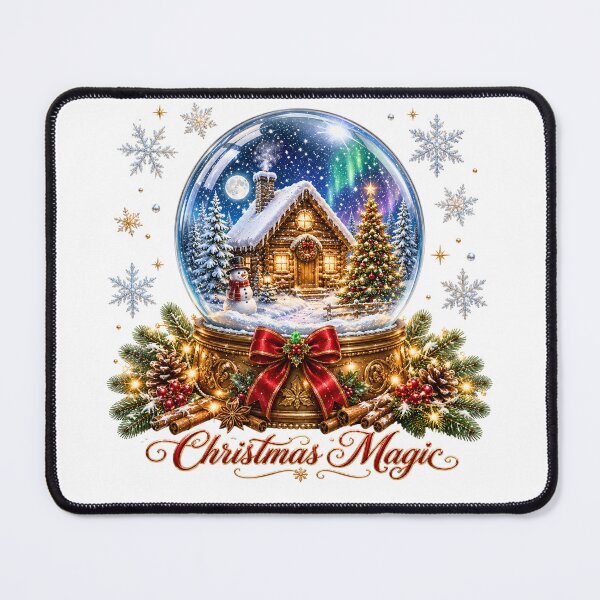 Item preview, Christmas Magic Winter Cabin Snow Globe designed and sold by DYAFLK.