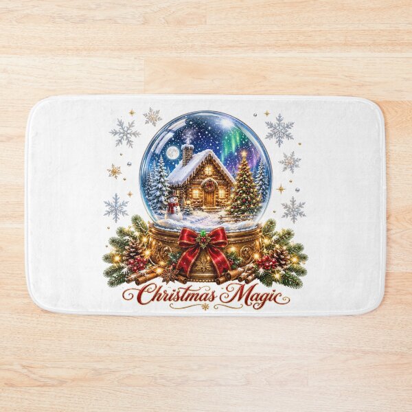 Item preview, Christmas Magic Winter Cabin Snow Globe designed and sold by DYAFLK.