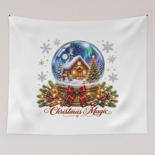 Item preview, Christmas Magic Winter Cabin Snow Globe designed and sold by DYAFLK.
