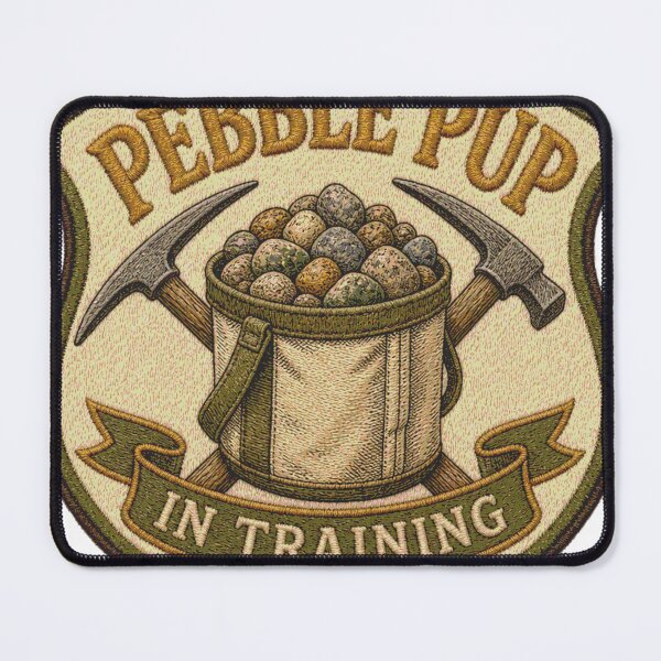 Item preview, Pebble Pup In Training Junior Rockhound Patch designed and sold by BoosterShop.