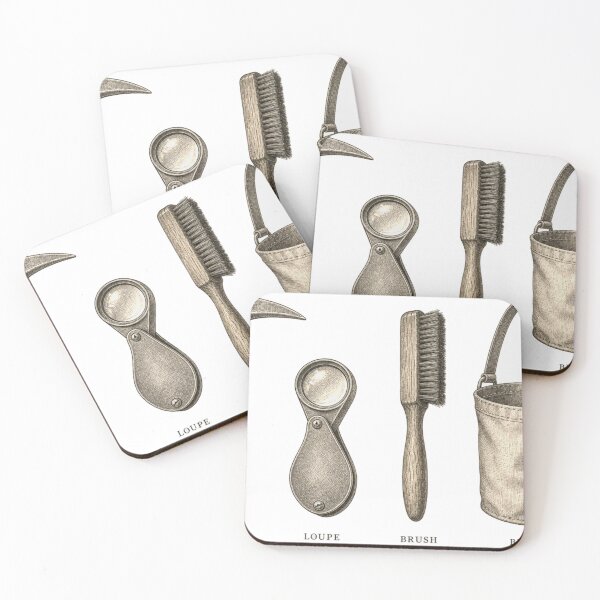 Item preview, Hammer Loupe Brush Bucket Rockhound Tool Plate designed and sold by BoosterShop.