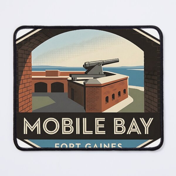 Item preview, Fort Gaines Mobile Bay Alabama Hexagon Emblem Sticker designed and sold by DetourDgn.
