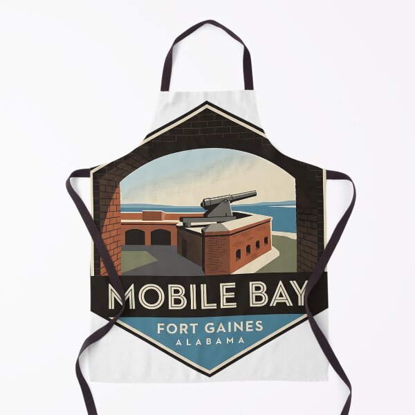 Item preview, Fort Gaines Mobile Bay Alabama Hexagon Emblem Sticker designed and sold by DetourDgn.