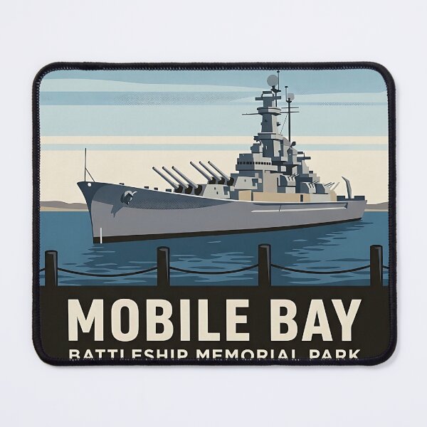 Item preview, USS Alabama Battleship Mobile Bay Alabama Badge Sticker designed and sold by DetourDgn.