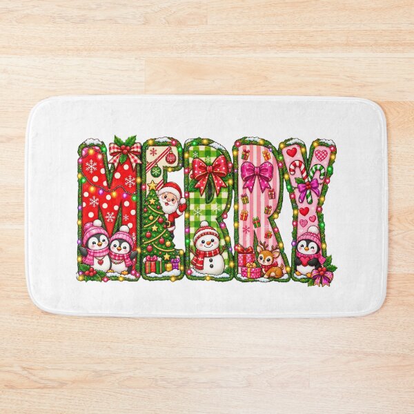 Item preview, Cute Merry Christmas Doodle Letters Typography designed and sold by DYAFLK.