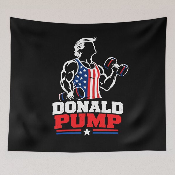 Item preview,  Donald Pump – Buff Donald Trump Flexing Fitness Parody designed and sold by TEEJAMBOREE.