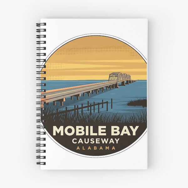 Item preview, Mobile Bay Causeway Alabama Vintage Circle Sticker designed and sold by DetourDgn.