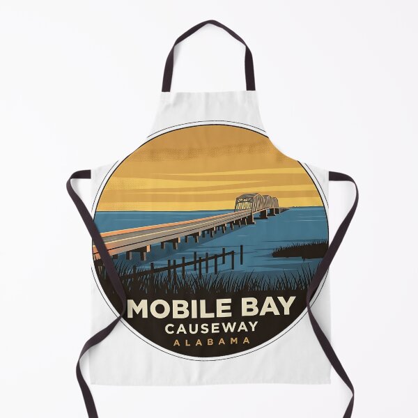 Item preview, Mobile Bay Causeway Alabama Vintage Circle Sticker designed and sold by DetourDgn.