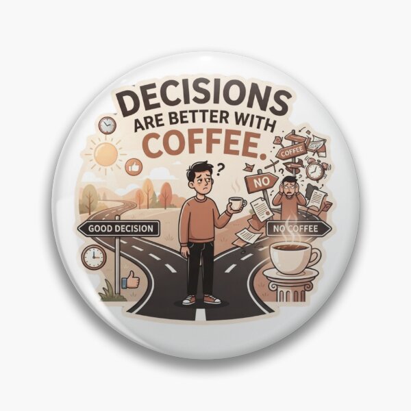 Item preview, Decisions Are Better with Coffee designed and sold by CleverGoods.