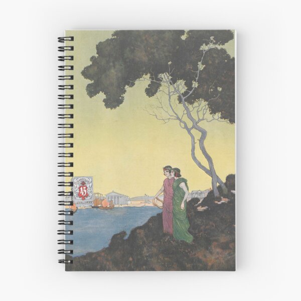 Item preview, Vintage Storybook Wall Art, Cigarrillos Seaside Illustration, Juan Carlos Huergo Vintage Fantasy Print designed and sold by RickE.