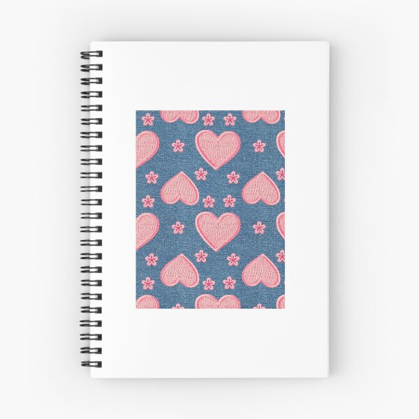 Item preview, Pink Hearts Denim Pattern designed and sold by Maha2500.