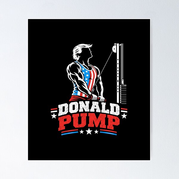 Item preview, Donald Pump – Buff Donald Trump Flexing Fitness Parody designed and sold by TEEJAMBOREE.