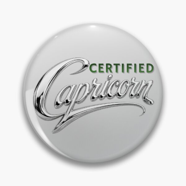 Item preview, Certified Capricorn – Green Silver Chrome Zodiac Statement designed and sold by ZenWealthDesign.