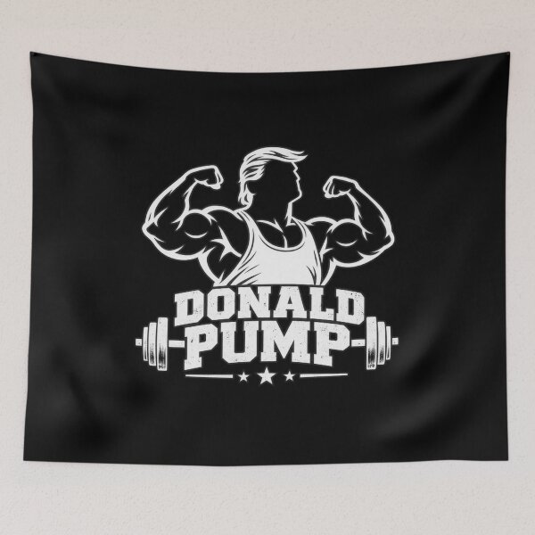 Item preview, Donald Pump – Buff Donald Trump Flexing Fitness Parody designed and sold by TEEJAMBOREE.