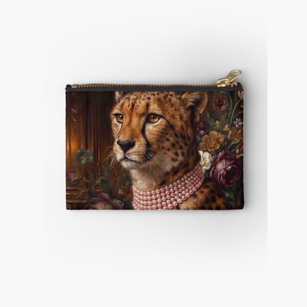 Item preview, Noble Cheetah with Pink Pearl Choker designed and sold by Real Beast Art.