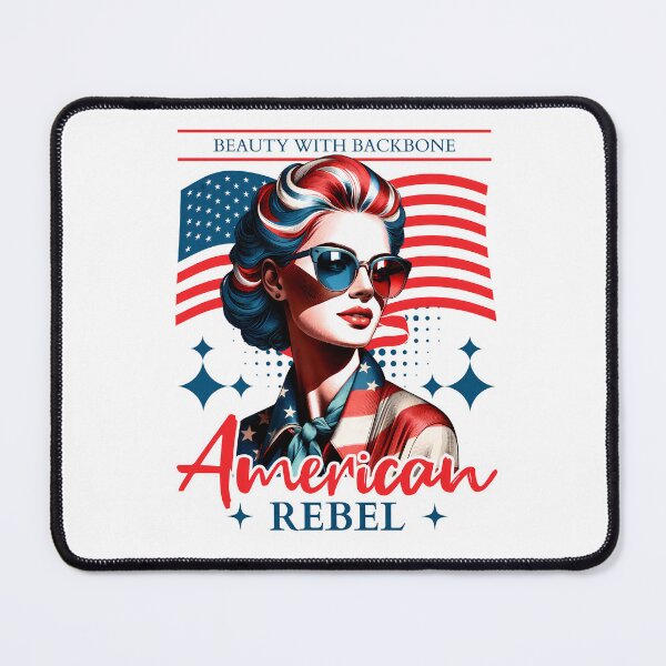 Item preview, Beauty With Backbone – American Rebel Pop Art BLUE designed and sold by FaeryNuff.