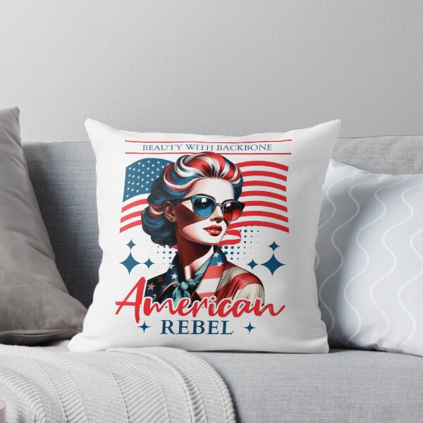 Item preview,  Beauty With Backbone – American Rebel Pop Art  BLUE designed and sold by FaeryNuff.